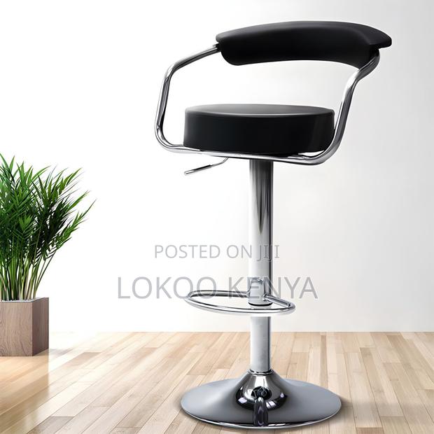 Home Chair: Round Swivel Bar Stool With Adjustable Height - thumbnail 3