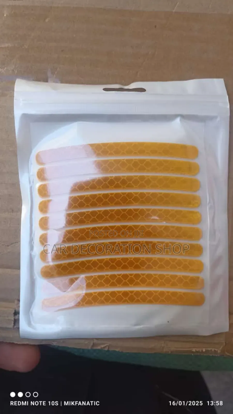 Yellow Reflective Tire Stickers