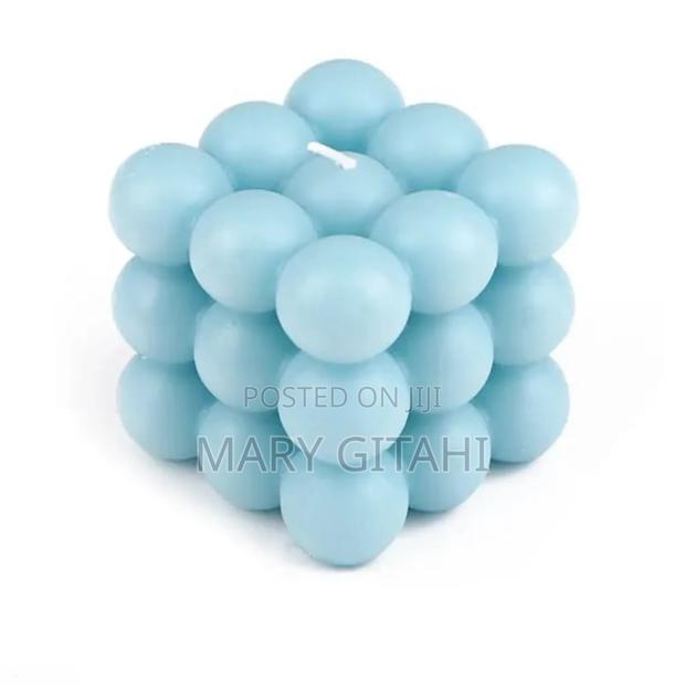 *3D Non-Stick Bubble Cube Candles Silicone Mold *" - main view