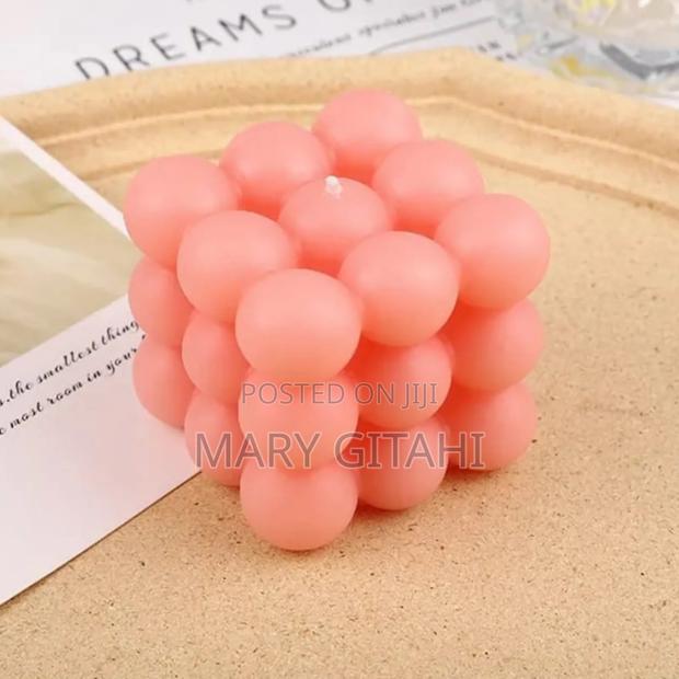 *3D Non-Stick Bubble Cube Candles Silicone Mold *" - thumbnail 2