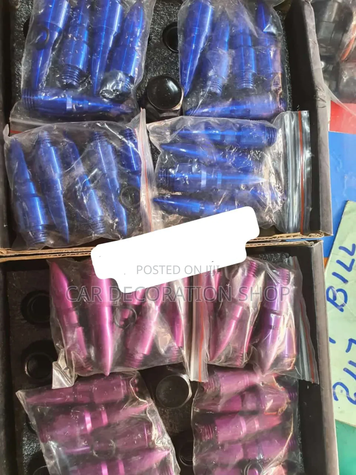 4pc Purple or Blue Bullets Design Air Valve Caps