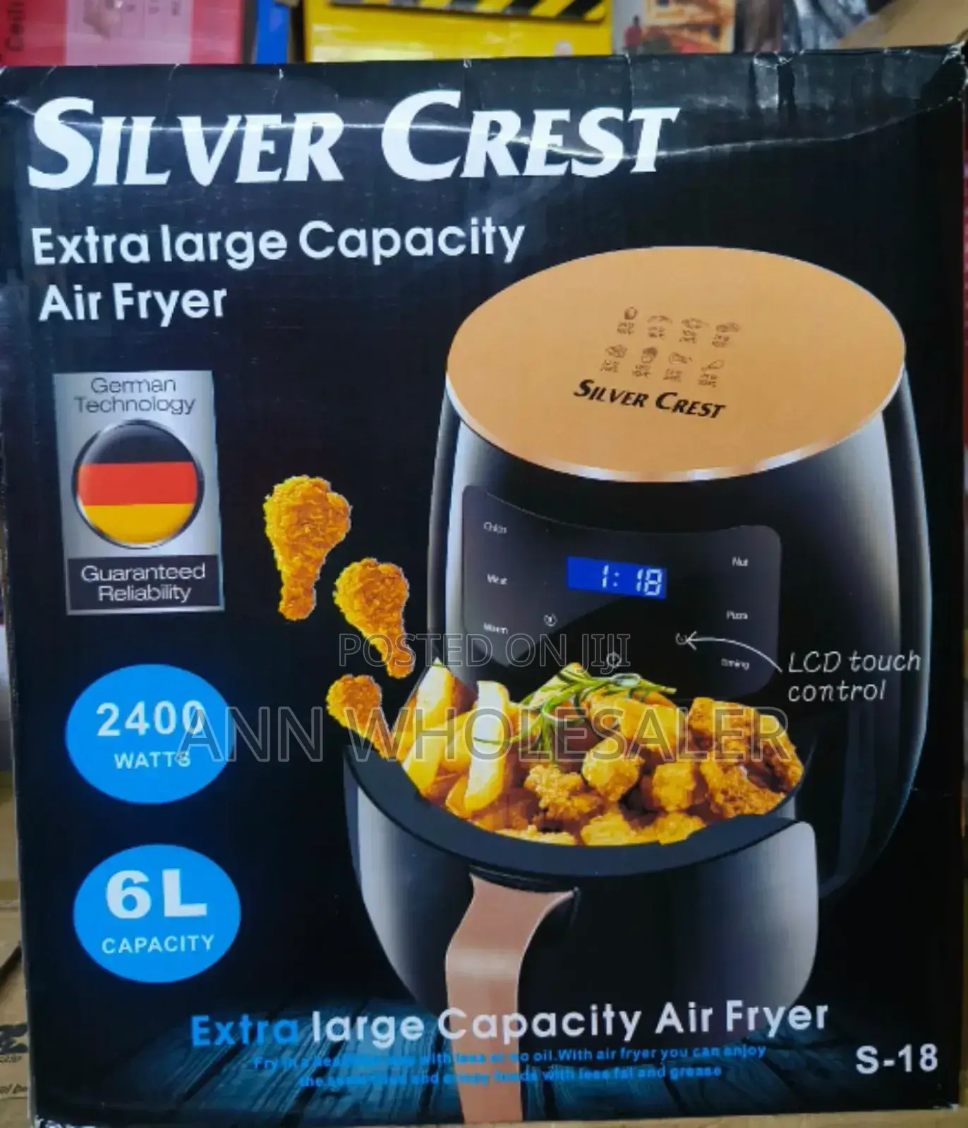 6 Litres Silver Crest Air Fryer S-6