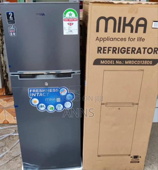 Mika 138L Double Door Grey Defrost Fridge