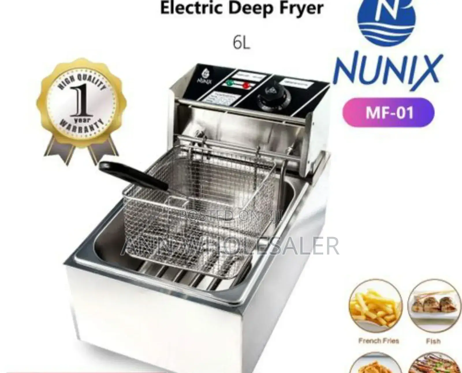 New Arrival Nunix Single Fryer Machine - 6l-2500w