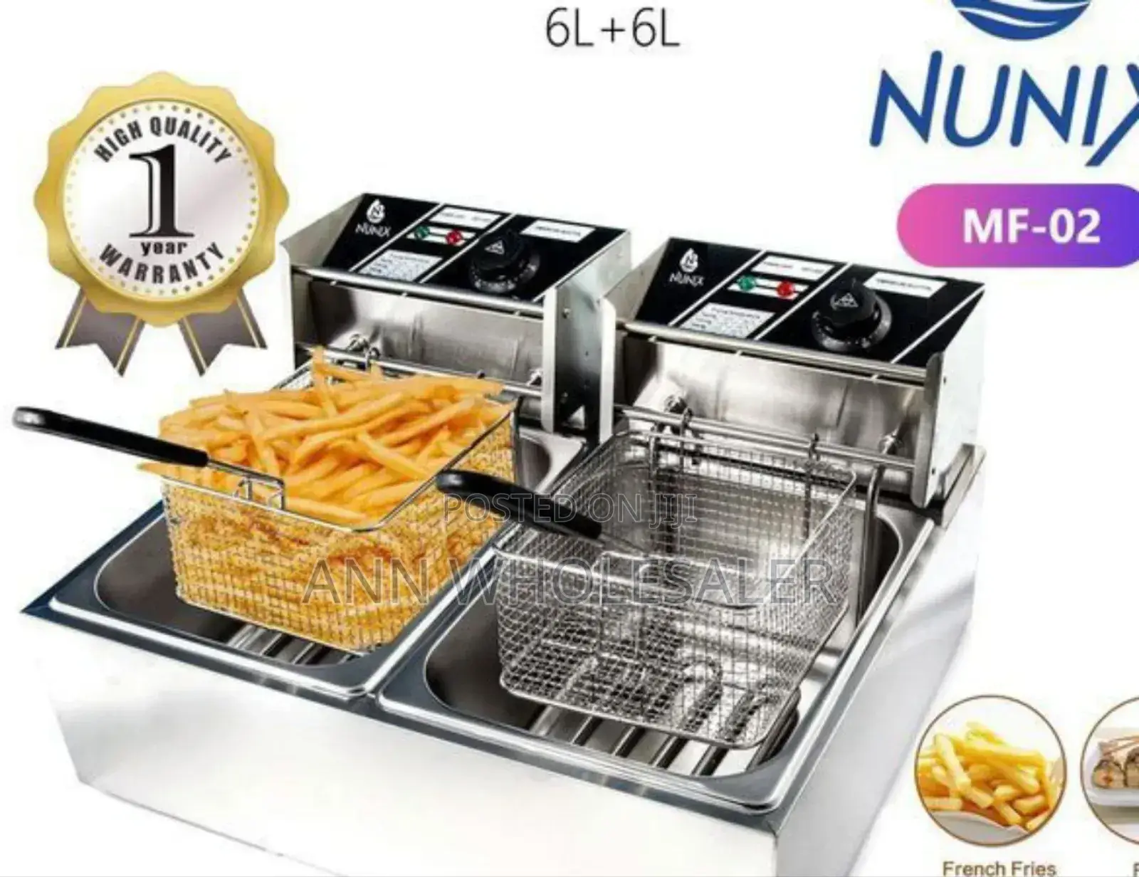 Nunix Double Tank 6+6LT CHIPS/CHICKEN