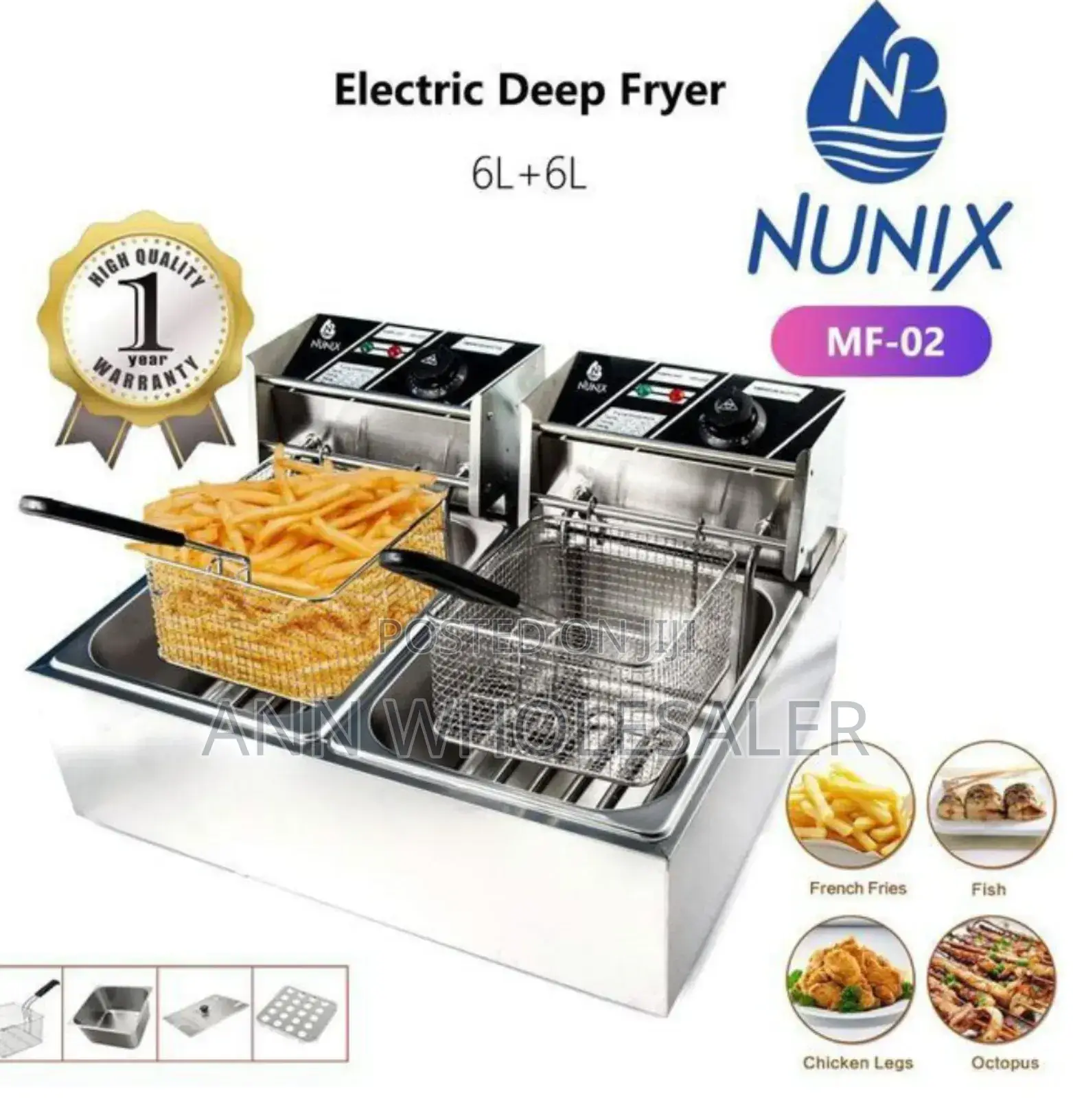 6 +6 Chips - Chicken Deep Fryer - Double