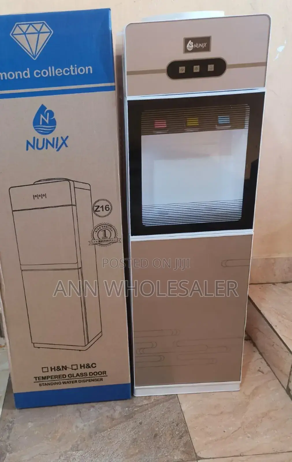 Brown Nunix Z16C 3 Taps Hot, Normal and Cold Water Dispenser