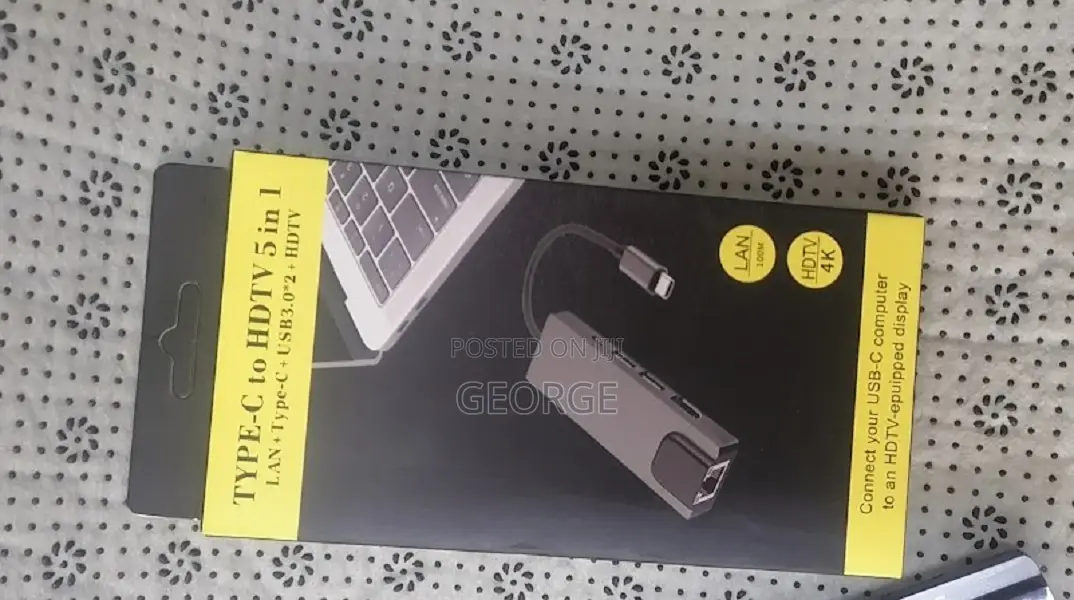 //#Macbook Type C to Ethernet Laptop Adapter 5 in 1