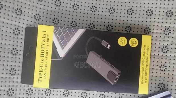 //#Macbook Type C to Ethernet Laptop Adapter 5 in 1 - main view