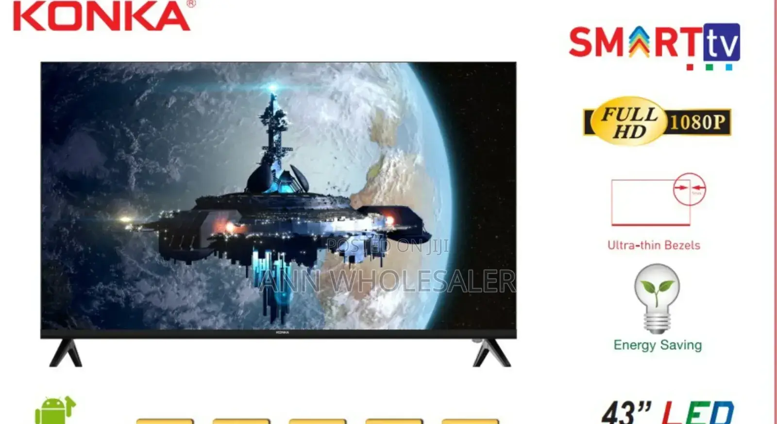 Full HD 43 Inch Konka Framelesss