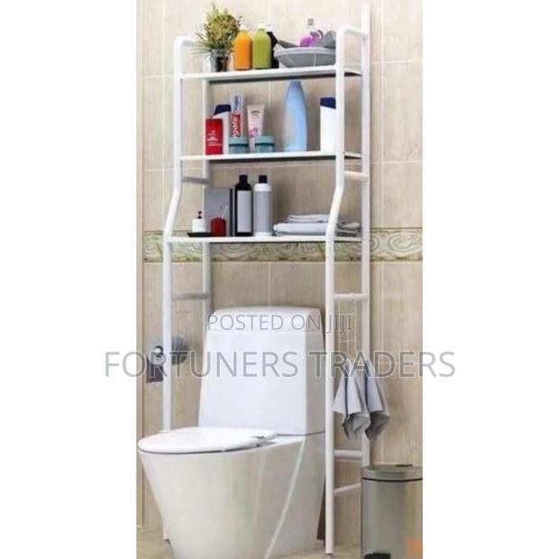 Toilet Rack Metallic Bathroom/Toilet Rack-White