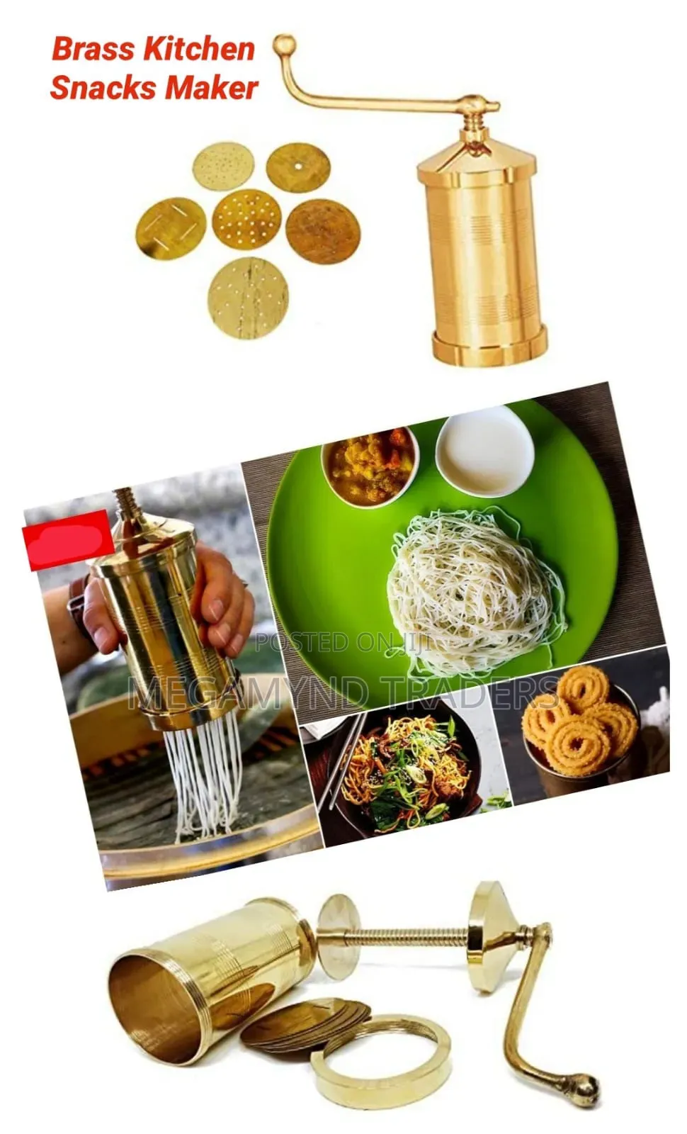 Brass Kitchen Press Sev Sancha