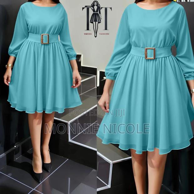 Elegant Chiffon White Dress - thumbnail 2