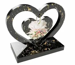 Heart-Shaped Resin Photo Frame - Elegant Personalized Gift