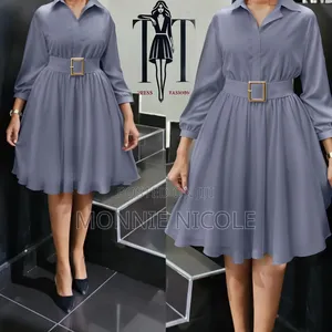 Navy .Blue Shirt Dress/ a Line Dresses