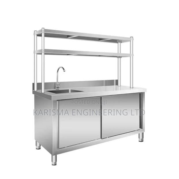 Customized Sink Cabinet With Upper Shelf - main view
