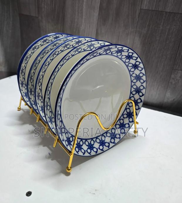 8 Inch Side Plates- Blue Printed - main view