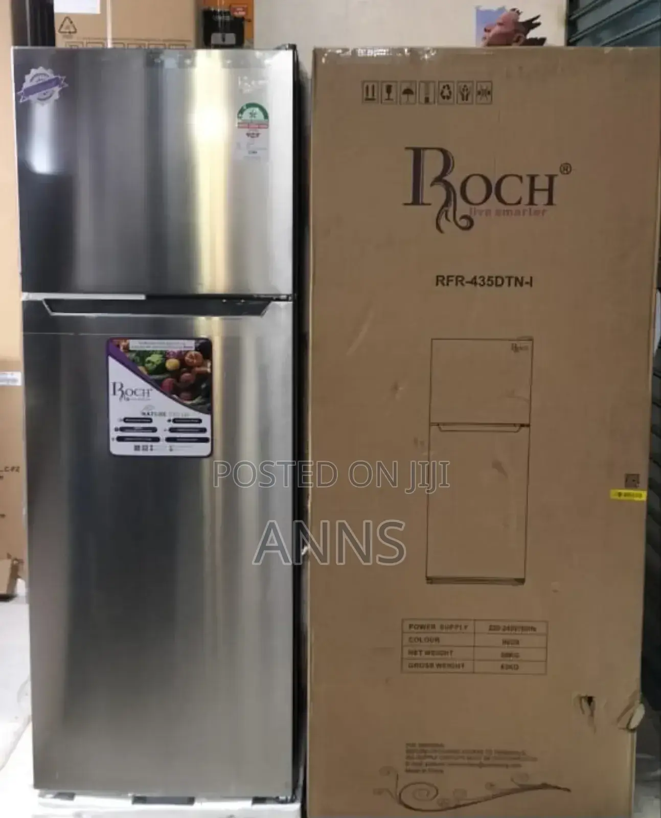 348 Litres Roch RFR-435-DT-I No Frost Double Door Fridge