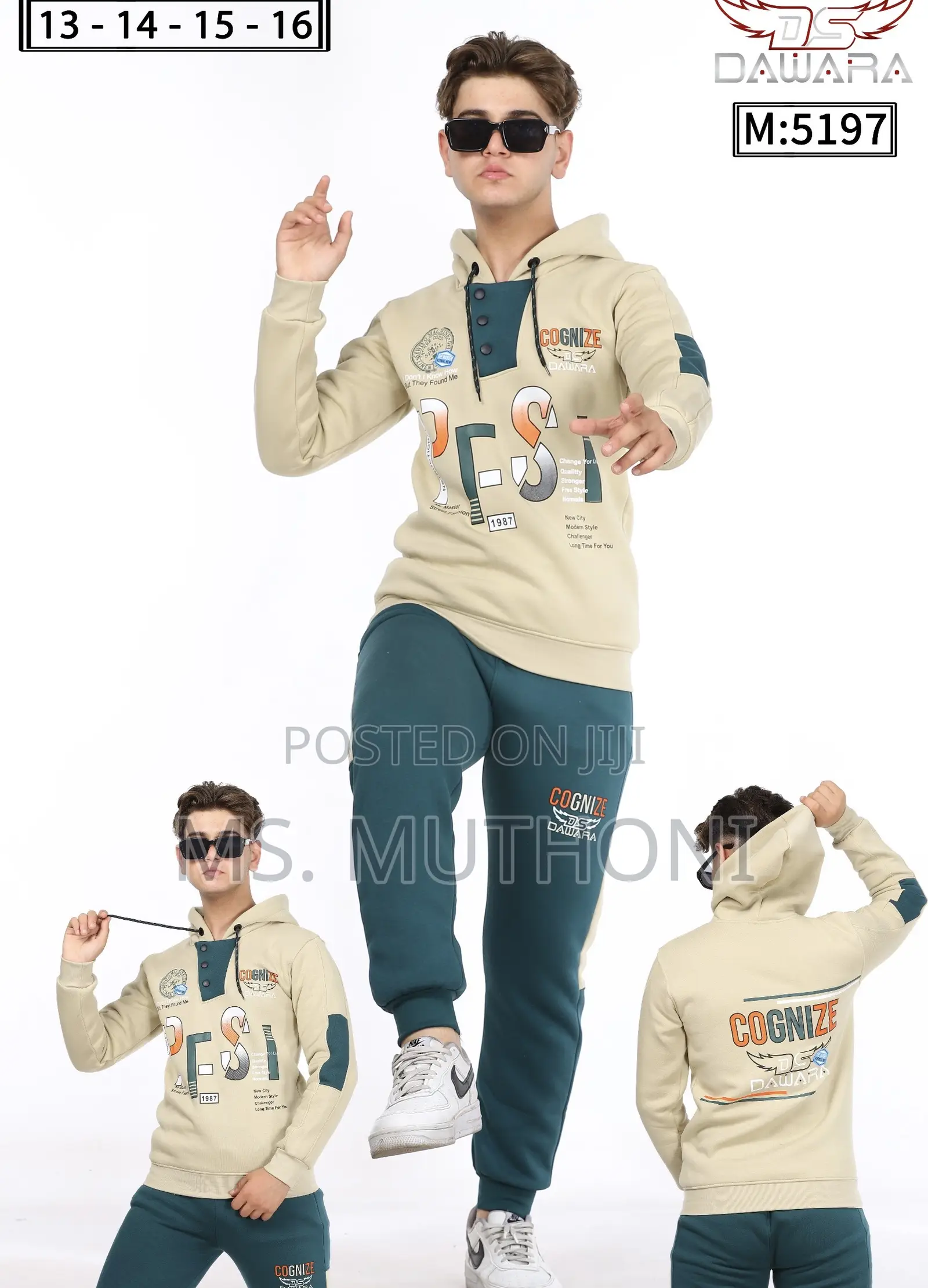 Beige /Green Turkeywear 2 Piece 8-15yrs