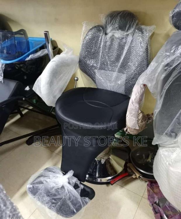 Imported Medium Black Chrome Barber Chair