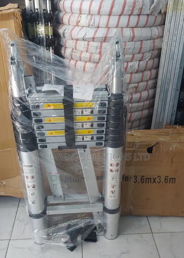 3.6m X 3.6m Double Telescopic Aluminum Ladder - main view