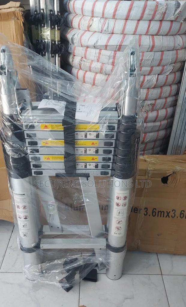 3.6m X 3.6m Double Telescopic Aluminum Ladder - thumbnail 3