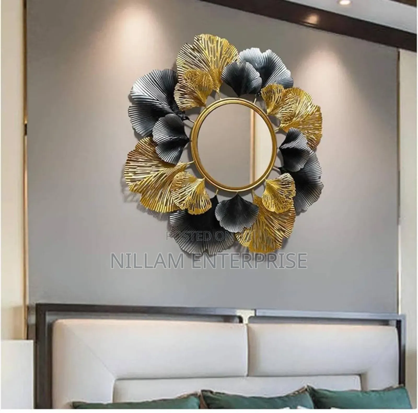 Leaf Shaped Decorative Mirror
