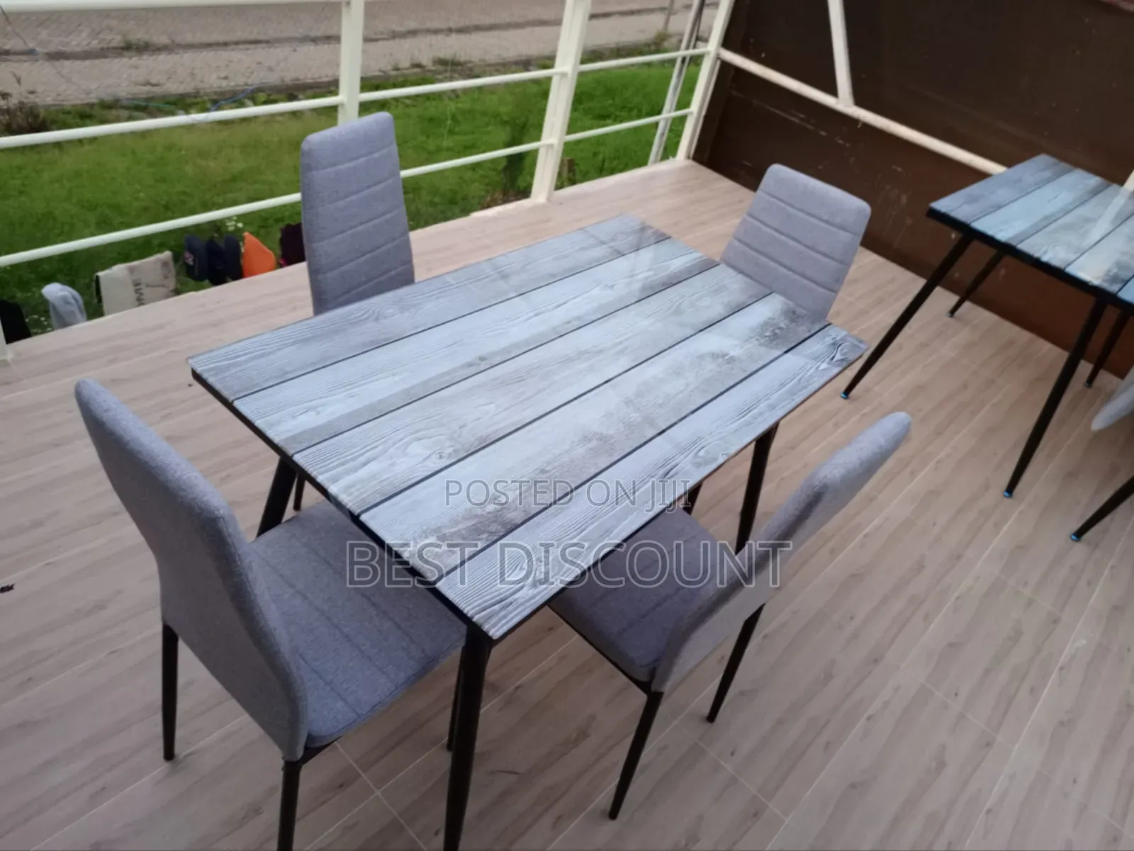 Gray Glass Dining Table