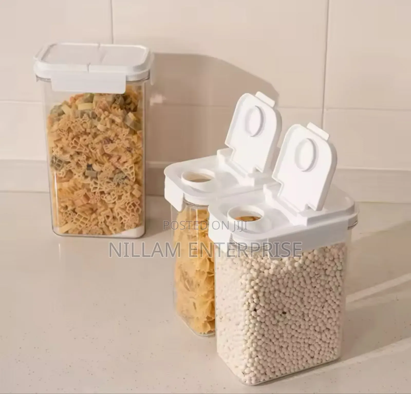 Bpa-Free, Food-Grade Acrylic Cereal Jar.