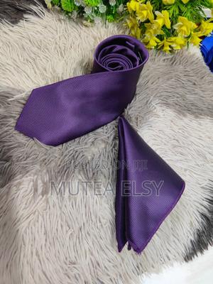 Royal Purple and Dark Purple Plain Tie Sets