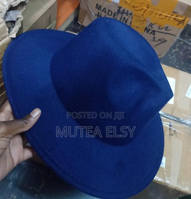 Royalblue Royalnavyblue Fedora Hats - main view