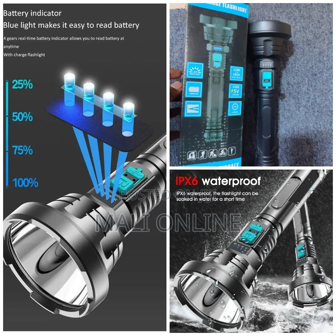 High Power LED Flashlight Rechargeable Tactical Torch