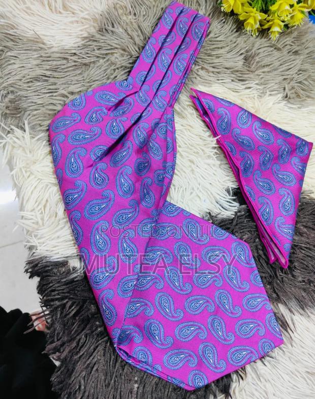 Furschia Skyblue Vintage Ascot Ties - thumbnail 3