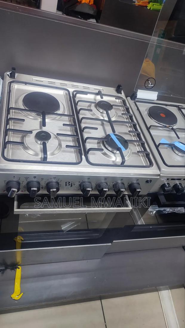 BJS 3G+1E 60x60cm Standing Cooker Stainless With Turbo Fan