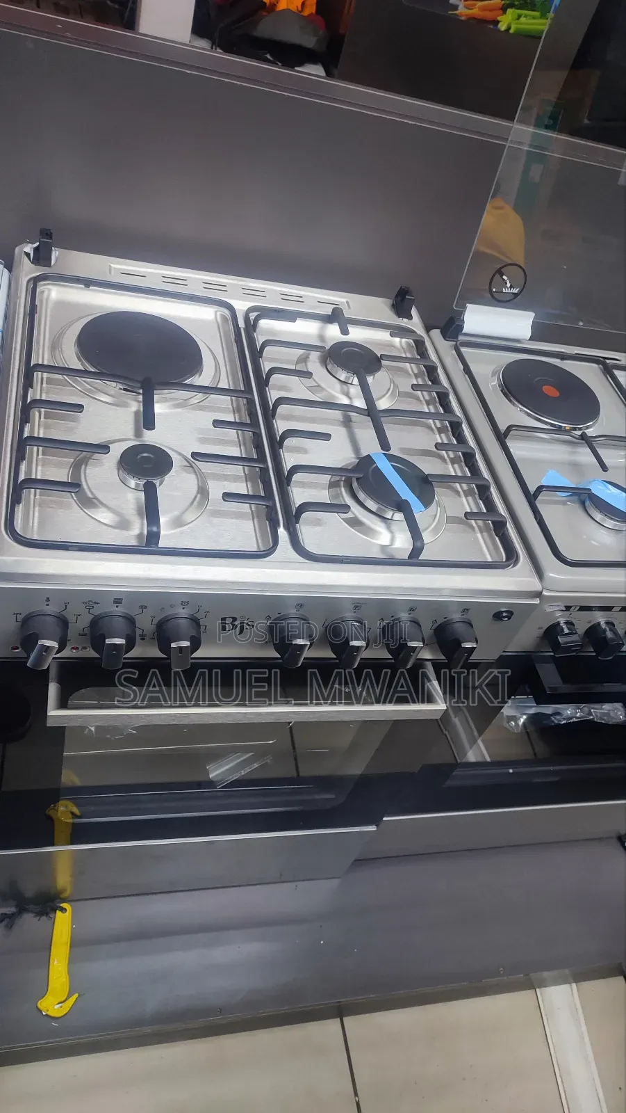 BJS 3G+1E 60x60cm Standing Cooker Stainless With Turbo Fan