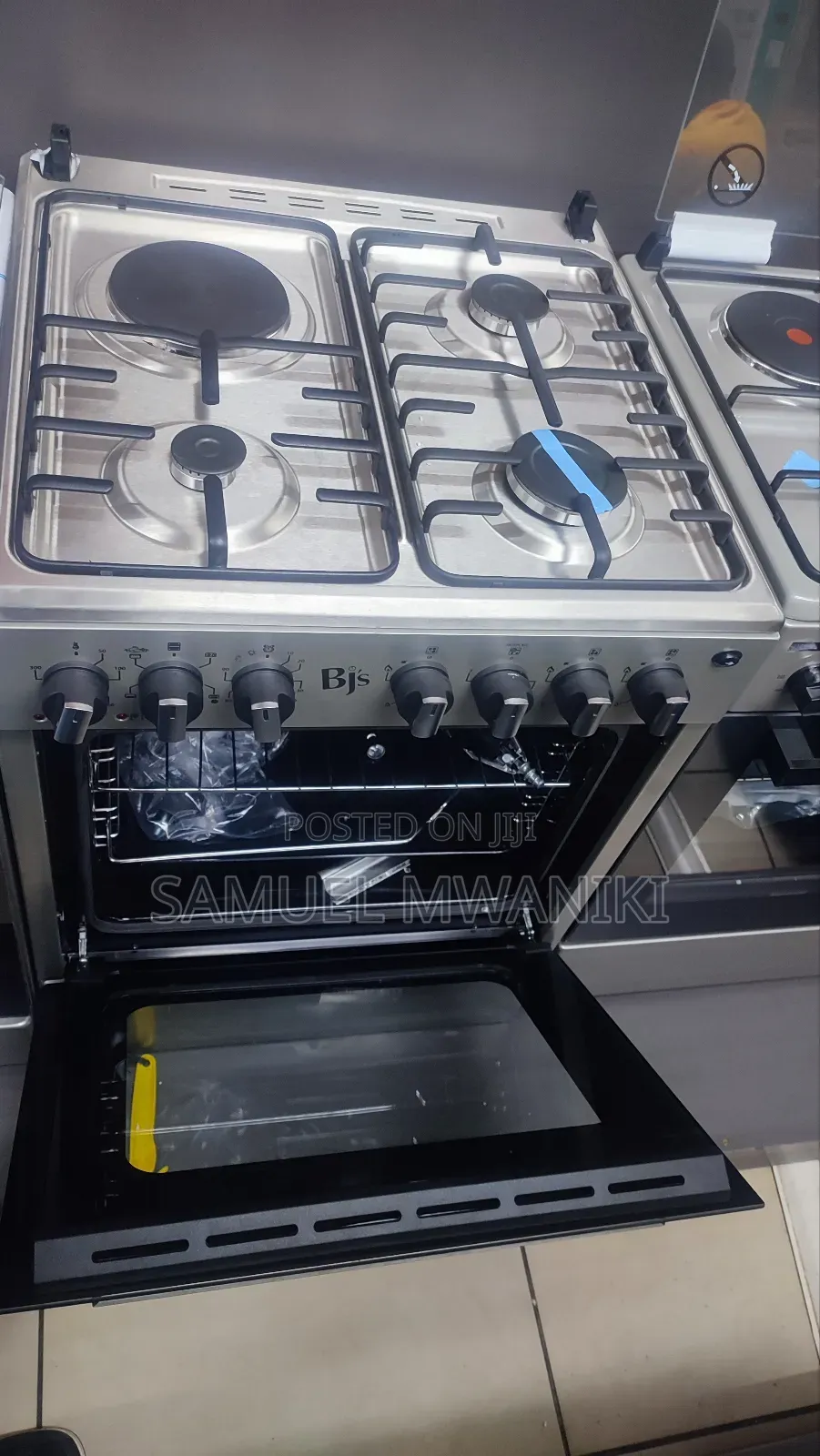 BJS 3G+1E 60x60cm Standing Cooker Stainless With Turbo Fan