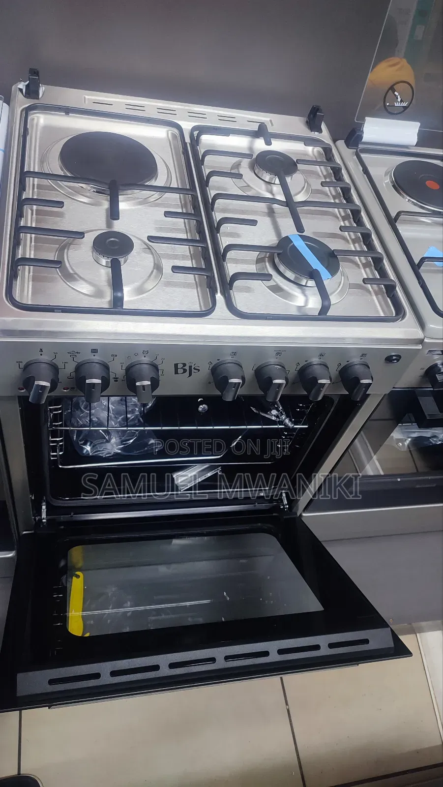BJS 3G+1E 60x60cm Standing Cooker Stainless With Turbo Fan