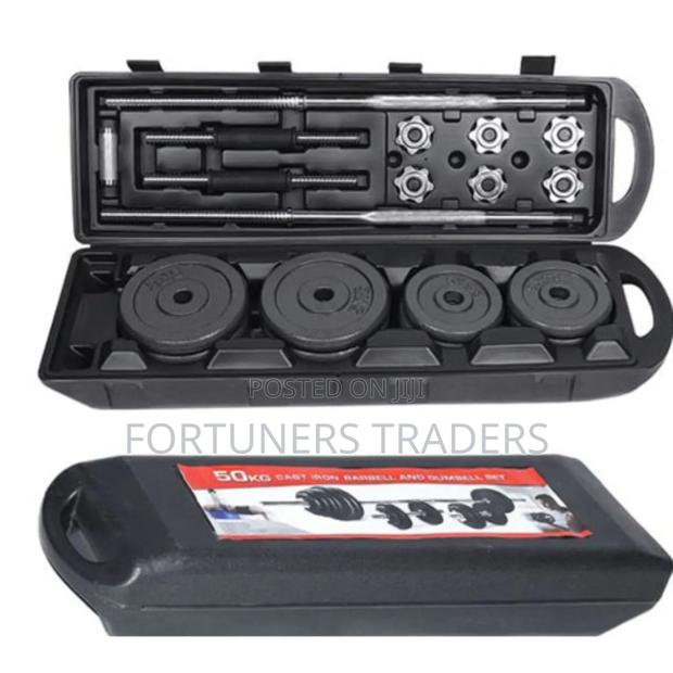 Weights 50kg Chrome Dumbbell Set Keny