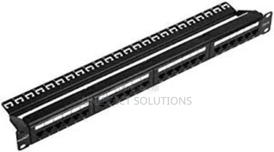 Vention Cat 6 Utp 24 Ports Keystone Patch Panel Black
