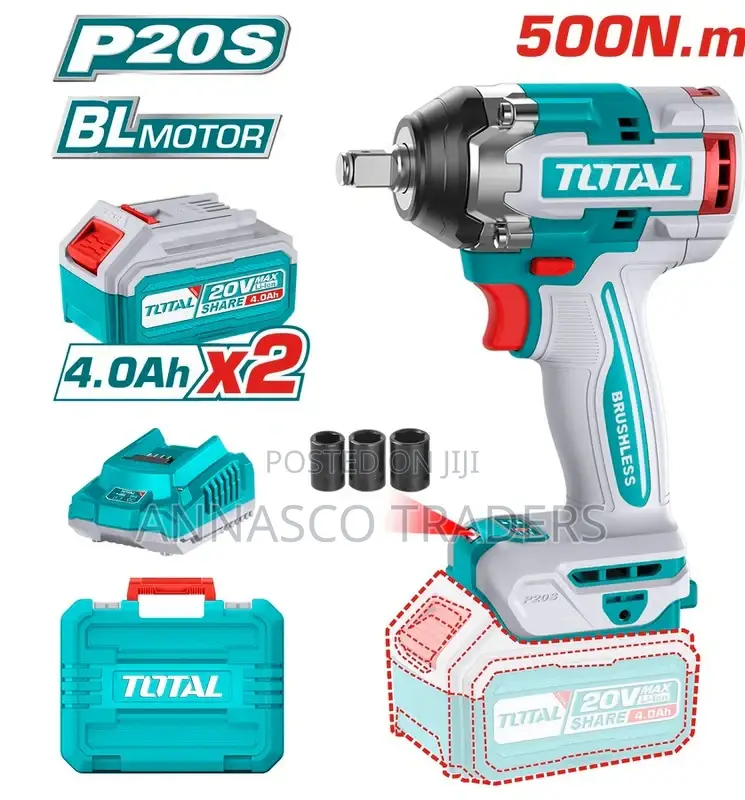 Powerful Total TIWLI2050 Cordless Impact Wrench 20v