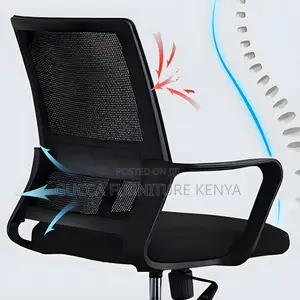 Office Chairs: Modern Mid-Back Captain Mesh Task Chair