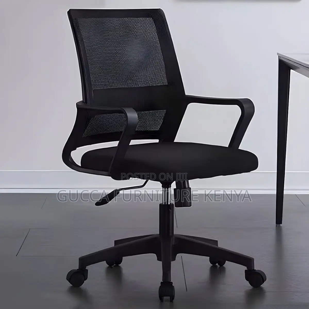 Office Chairs: Modern Mid-Back Captain Mesh Task Chair