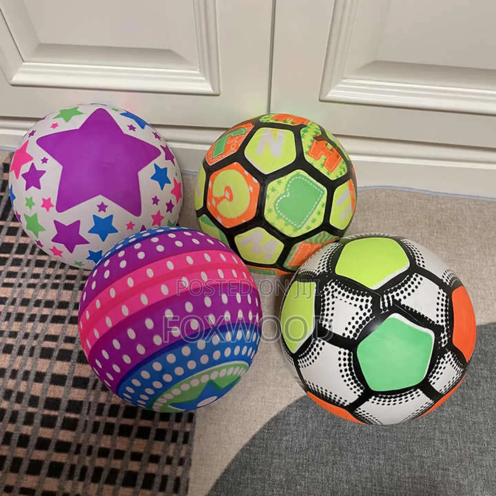 Rubber Rainbow Ball for Children's Play