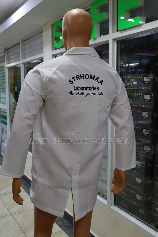 Branded White Dust Coat - main view