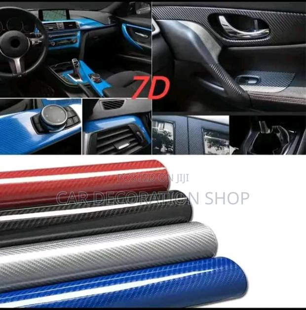 Self Adhesive Car Body Wrapping in Colored Carbon Finish