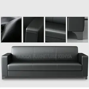Sofas:5-Seater Waterproof Leather Modern Office Sofa Set
