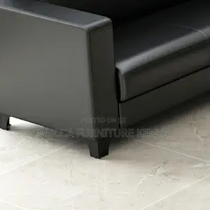 Sofas:5-Seater Waterproof Leather Modern Office Sofa Set