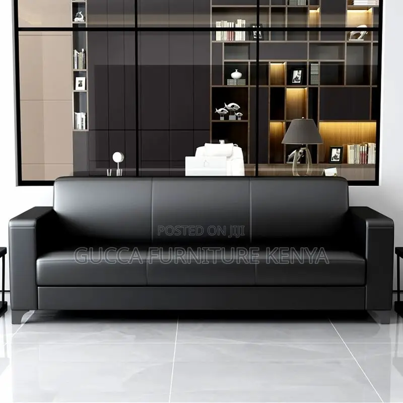 Sofas:5-Seater Waterproof Leather Modern Office Sofa Set