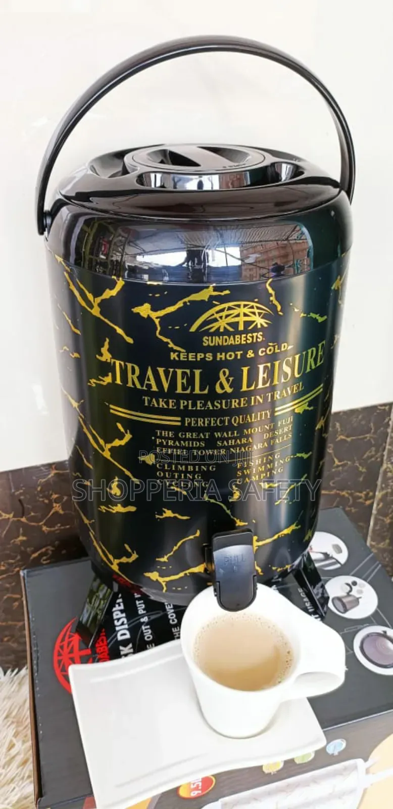Black 9.5 Litres Tea Urn