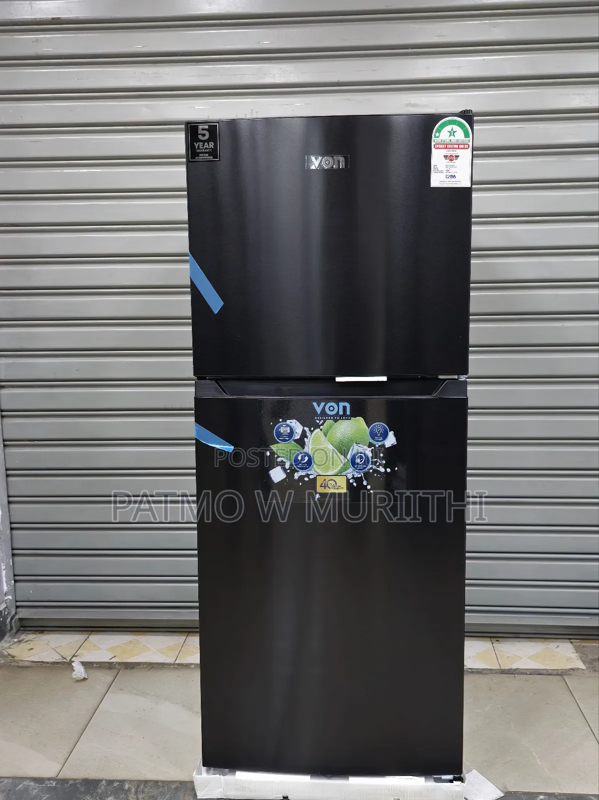 Fridge, Von 182l No-Frost Refrigerator Double Door